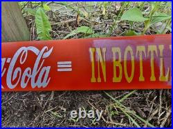 Vintage Coca Cola Porcelain Sign 32 Door Push Bar Soda Beverage Drink Food Coke Vintage Coca Cola Porcelain Sign 32 Door Push Bar Soda Beverage Drink Food Coke