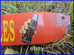 Vintage Coca Cola Porcelain Sign 32 Door Push Bar Soda Beverage Drink Food Coke Vintage Coca Cola Porcelain Sign 32 Door Push Bar Soda Beverage Drink Food Coke