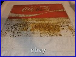 Vintage Coca Cola Porcelain Sign (Double Sided) Coke Pepsi Dr Pepper Gas Oil