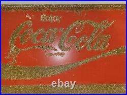 Vintage Coca Cola Porcelain Sign (Double Sided) Coke Pepsi Dr Pepper Gas Oil