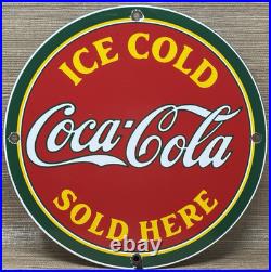 Vintage Coca Cola Porcelain Sign Gas Station Bottle Coke Pepsi Dew A & W Oil