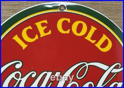 Vintage Coca Cola Porcelain Sign Gas Station Bottle Coke Pepsi Dew A & W Oil