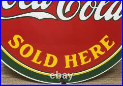 Vintage Coca Cola Porcelain Sign Gas Station Bottle Coke Pepsi Dew A & W Oil
