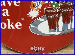 Vintage Coca Cola Porcelain Sign Gas Station Bottle Coke Pepsi Dew A & W Oil