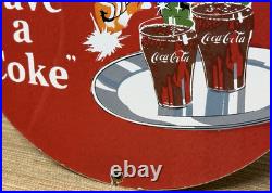 Vintage Coca Cola Porcelain Sign Gas Station Bottle Coke Pepsi Dew A & W Oil
