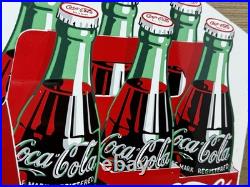 Vintage Coca Cola Porcelain Sign Gas Station Bottle Pepsi Pump Plate Bottle