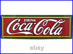 Vintage Coca Cola Porcelain Sign Gas Station Pump Plate Dew Pepsi Oil Dr Pepper