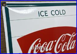 Vintage Coca Cola Porcelain Sign Gas Station Pump Plate Dew Pepsi Oil Dr Pepper
