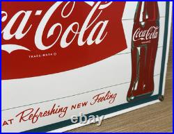 Vintage Coca Cola Porcelain Sign Gas Station Pump Plate Dew Pepsi Oil Dr Pepper