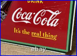 Vintage Coca Cola Porcelain Sign Gas Station Pump Plate Dew Pepsi Oil Dr Pepper