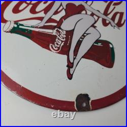 Vintage Coca Cola Sign Betty Boop Bottle Doll Gas Pump Porcelain Sign Vintage Coca Cola Sign Betty Boop Bottle Doll Gas Pump Porcelain Sign