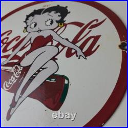 Vintage Coca Cola Sign Betty Boop Bottle Doll Gas Pump Porcelain Sign Vintage Coca Cola Sign Betty Boop Bottle Doll Gas Pump Porcelain Sign