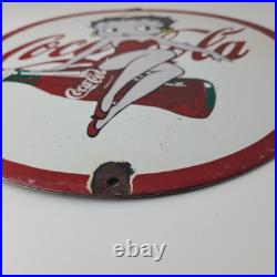 Vintage Coca Cola Sign Betty Boop Bottle Doll Gas Pump Porcelain Sign Vintage Coca Cola Sign Betty Boop Bottle Doll Gas Pump Porcelain Sign