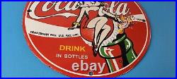 Vintage Coca Cola Sign Betty Boop Bottle Gas Pump Porcelain Sign