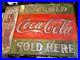 Vintage-Coca-Cola-Sign-Tin-Metal-Soda-Pop-Bottle-Advertising-Ice-Cold-Sold-Here-01-rlrn
