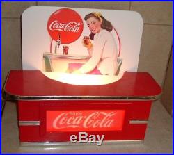 Vintage Coca Cola Soda Fountain Store Display Lighted Sign Coke Advertising NICE