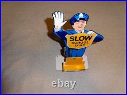 Vintage Coca Cola Standup Policeman Slow School Zone 12 Metal Soda Cop Gas Sign
