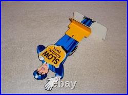 Vintage Coca Cola Standup Policeman Slow School Zone 12 Metal Soda Cop Gas Sign