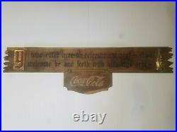 Vintage Coca Cola Wooden Display Sign By Kay Displays Nyc. 1940's