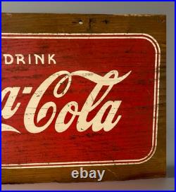 Vintage Coca-Cola wooden sign (stamped kays displays inc. New york) Vintage Coca-Cola wooden sign (stamped kays displays inc. New york)