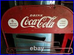 Vintage Coca-cola Bottle Return Rack Coke Display Antique Carton Crate Pack Sign