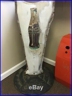 Vintage Coca-cola Policeman School Crossing Guard Original Coke Advertising Sign