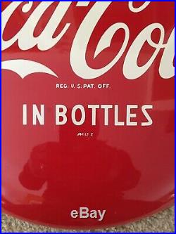 Vintage Coke Button 16 Tin Sign Button Advertising Drink Coca Cola In Bottles