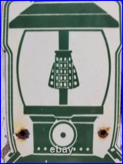 Vintage Coleman Porcelain Sign Rare Old Camping Lantern Hiking National Park