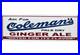 Vintage-Coleman-s-Ginger-Ale-Porcelain-Sign-Gas-Station-Coca-Cola-Pepsi-Fresca-01-gsuj