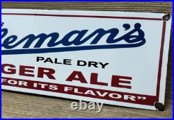 Vintage Coleman's Ginger Ale Porcelain Sign Gas Station Coca Cola Pepsi Fresca