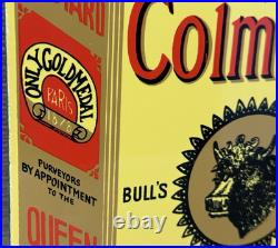 Vintage Colman's Mustard Porcelain Sign Oil Gas Station Restaurant Diner Ketchup