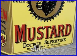 Vintage Colman's Mustard Porcelain Sign Oil Gas Station Restaurant Diner Ketchup