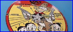 Vintage Colt Porcelain Duck Revolvers Pistols Guns Firearm Service Gas Sign