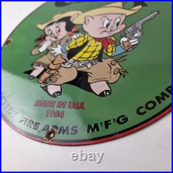 Vintage Colt Sign Firearm Porcelain Gas Pump Man Cave Collection Ad Store Sign