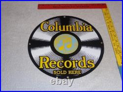 Vintage Columbia Records Grafonola Sold Here! Porcelain Metal Elvis Record Sign