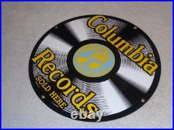 Vintage Columbia Records Grafonola Sold Here! Porcelain Metal Elvis Record Sign