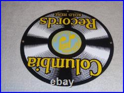Vintage Columbia Records Grafonola Sold Here! Porcelain Metal Elvis Record Sign