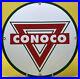 Vintage-Conoco-Gasoline-Porcelain-Sign-Gas-Station-Pump-Plate-Motor-Oil-Service-01-cky