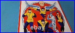 Vintage Conoco Gasoline Porcelain Sign X-Men Marvel Comics Group Gas Pump Sign