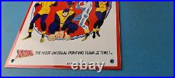 Vintage Conoco Gasoline Porcelain Sign X-Men Marvel Comics Group Gas Pump Sign