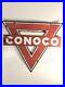 Vintage-Conoco-porcelain-double-sided-service-station-sign-30x-25-triangle-01-orm