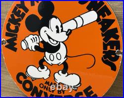 Vintage Converse Porcelain Sign Gas Station Pump Plate Chuck Taylors Baseball