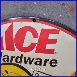 Vintage Convex 1951 Ace Hardware Us Gasoline Oil Gas Pump Enamel Porcelain Sign