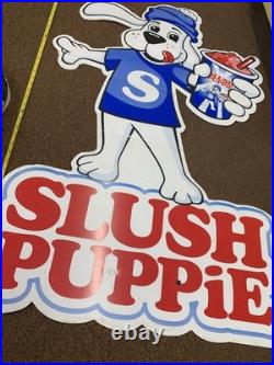 Vintage Coroplast Slush Puppie Dog Sign 44 Inches Tall 27 Inches At Widest Point