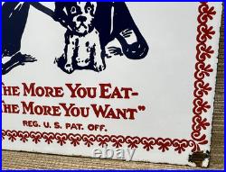 Vintage Cracker Jack Porcelain Sign Carmel Corn Gas Station Oil Movie Theater