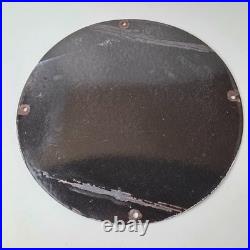 Vintage Creek Chub Bait Caster Sign Gas Pump Felix Fishing Porcelain Pump Sign