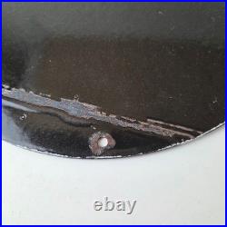 Vintage Creek Chub Bait Caster Sign Gas Pump Felix Fishing Porcelain Pump Sign