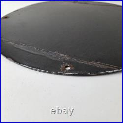 Vintage Creek Chub Bait Caster Sign Gas Pump Felix Fishing Porcelain Pump Sign