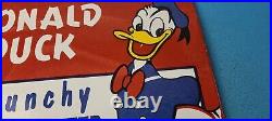 Vintage Crunchy Peanut Butter Sign Donald Duck Porcelain Gas Service Pump Sign