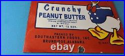 Vintage Crunchy Peanut Butter Sign Donald Duck Porcelain Gas Service Pump Sign